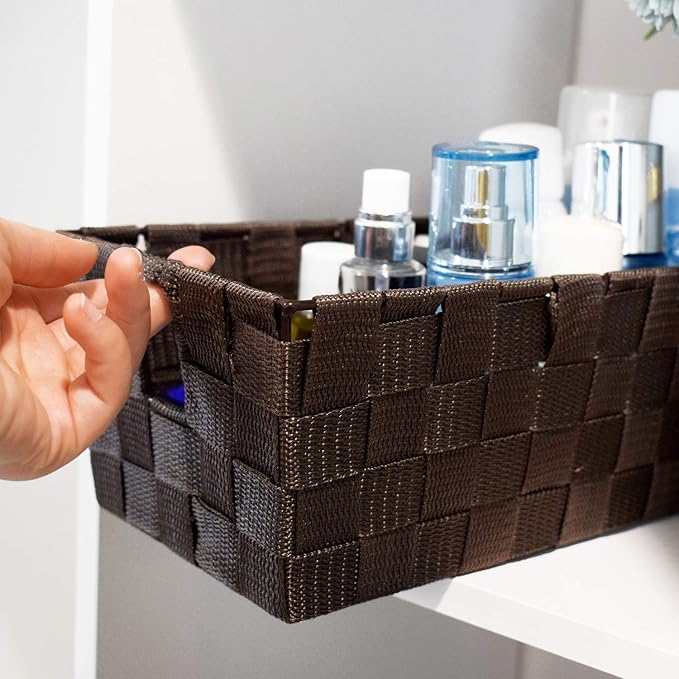 homyfort Woven Shelf Storage Tote Basket Bins Container, Storage Boxes Cube - Image 7