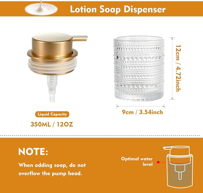 12 Oz Glass Soap Dispenser - Image 3