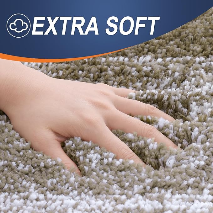 OLANLY Bathroom Rug Set 2 Piece, Soft Absorbent Microfiber Bath Rug Set - Image 2