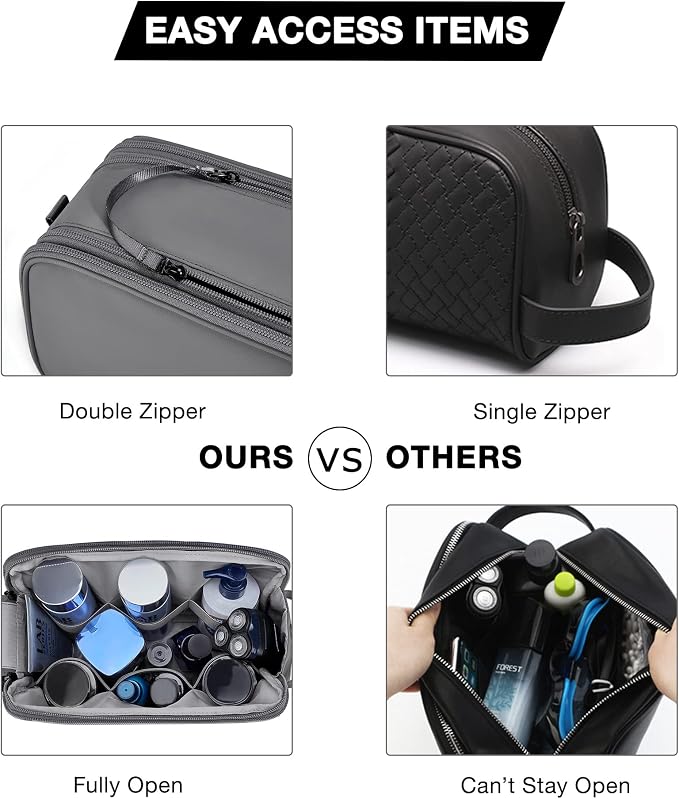 BAGSMART Toiletry Bag for Men, Travel Toiletry Organizer Dopp Kit - Image 5