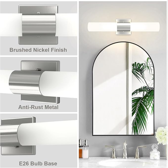 Kalium Bathroom Wall Sconce Fixture, 21 Inch Modern Vanity Lights - Image 8