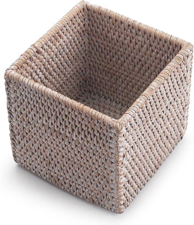 Rattan Tissue Box Cover Square, Hand Woven Wicker Tissue Holder, 5.5 x 5.5 X - Image 3