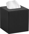 Mkono Tissue Box Cover PU Leather Square Tissue Box Holder by Mkono