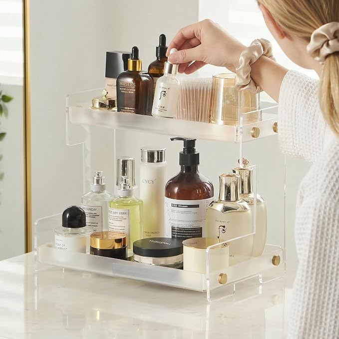 FFK Bathroom Organizer Countertop, 2 Tier Bathroom Counter Organizer Kitchen - Image 4