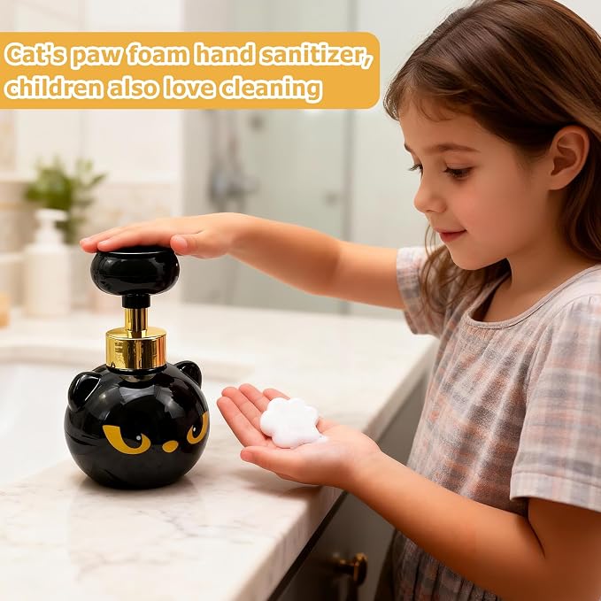 Cute Cat Paw Foam Soap Dispenser, Spooky Cat Lover Gift - Image 4