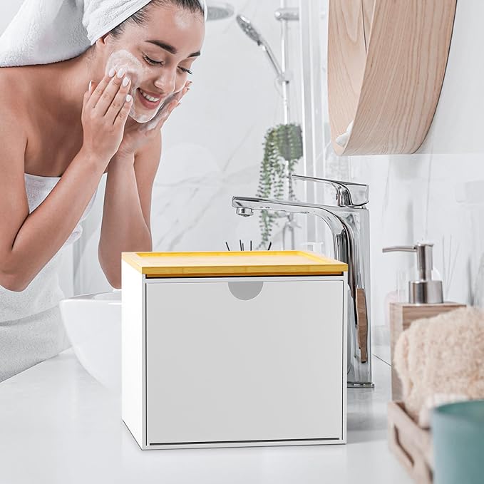 VITVITI Drawer Disposable Face Towel Holder Box, Acrylic Facial Towel Container - Image 5