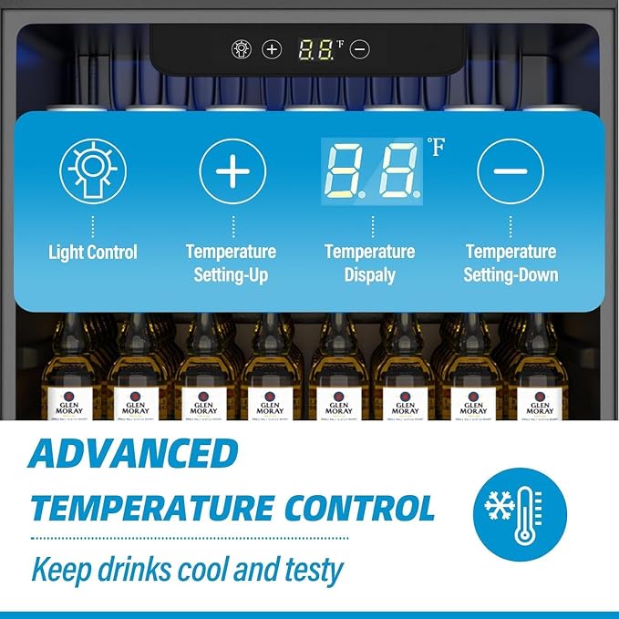 Compact Beverage Refrigerator, 1.7Cu.Ft/70 Can Mini Fridge - Image 3