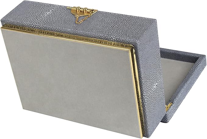 HofferRuffer Elegant Faux Leather Decorative Box, Storage Jewelry Box Organizer - Image 9