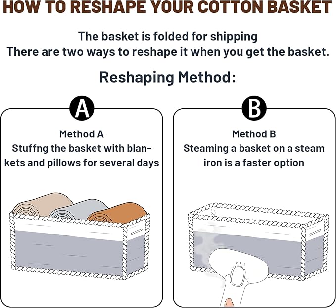 Small Storage Baskets for Organizing | Closet Organizer Bins | Shelf Toy Basket - Image 7