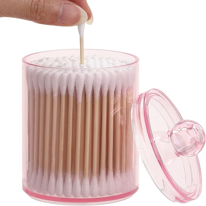 Tbestmax 2 Pack Qtip Holder Bathroom Jars Canisters - Image 4