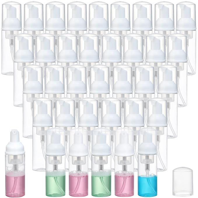 36 pcs 2oz Empty Foam Soap Dispensers Bottle Mini Lash Cleanser Bottles by GliSun
