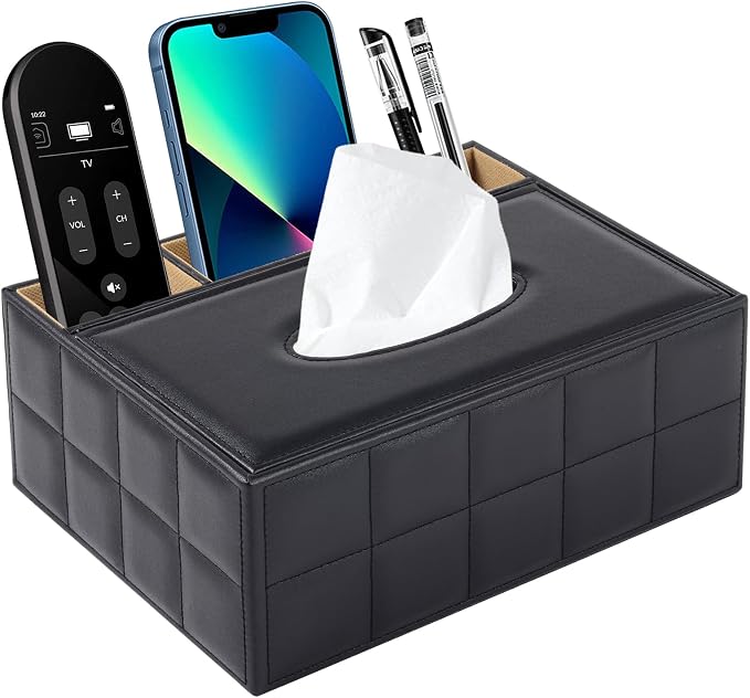PU Leather Rectangular Tissue Box Cover by RHCSZ