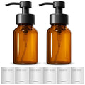 2 Pcs Amber Foaming Soap Dispenser Glass by NADOBA