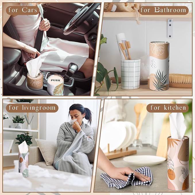 Outus 12 Pcs Boho Car Tissues Cylinder Holder - Image 5