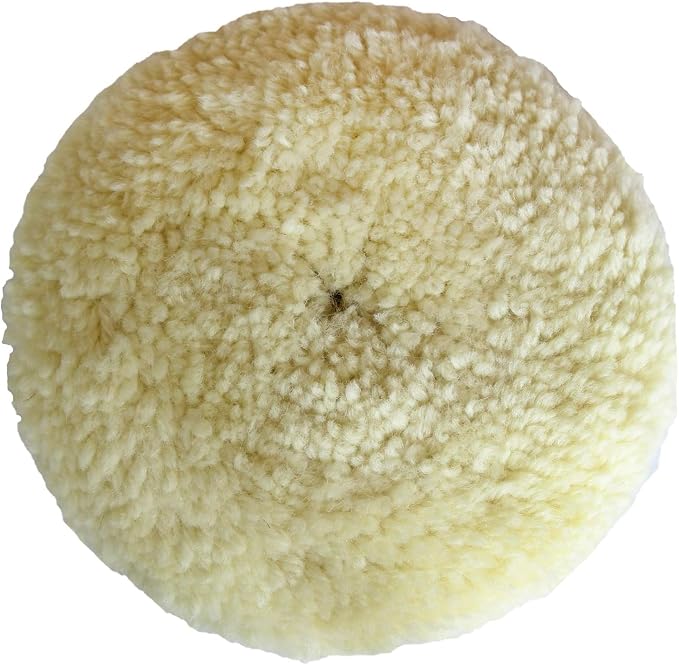Wool Buffing Pad Kit 7Inch 3PCS, 100% Natural Wool Car Auto Hook and Loop Grip - Image 2