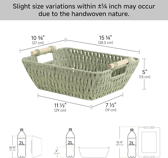 StorageWorks Large Wicker Storage Basket - Image 3