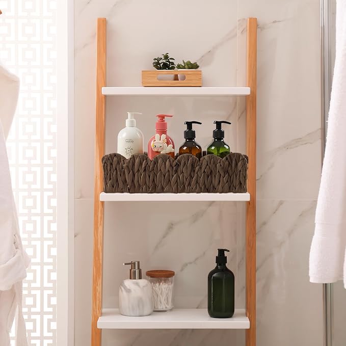 Toilet Paper Storage Basket Bathroom Counter Organizer Wicker Baskets - Image 5