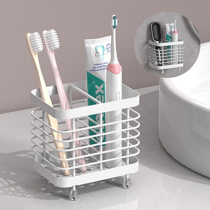 Luxspire Toothbrush Holders for Bathroom, Stainless Steel Electric Toothbrush by Luxspire