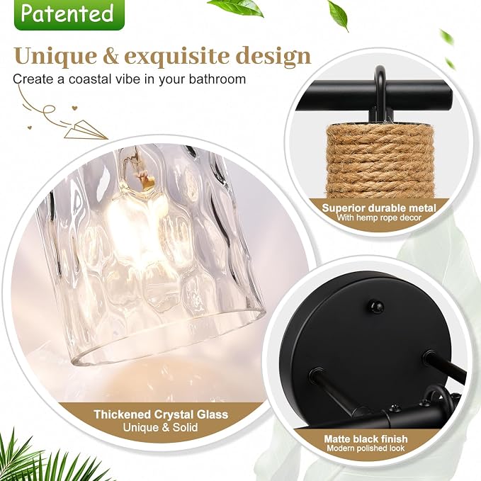 Bathroom Light Fixtures, 5-Light Coastal Vanity Lights - Image 3