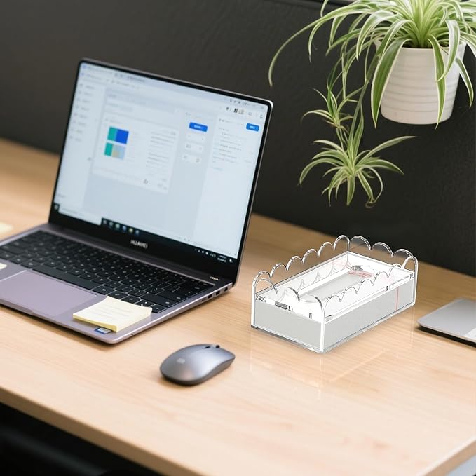 LUGUNU Clear Acrylic Tissue Box Cover Holder - Image 6