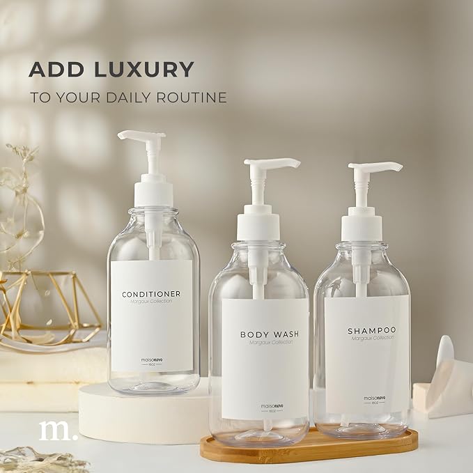 MaisoNovo Refillable Shampoo and Conditioner Bottles - Image 3