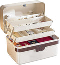 3-Layer Plastic Tackle Lock Box Organizers Storage, Portable Folding Sewing Box by Unknown