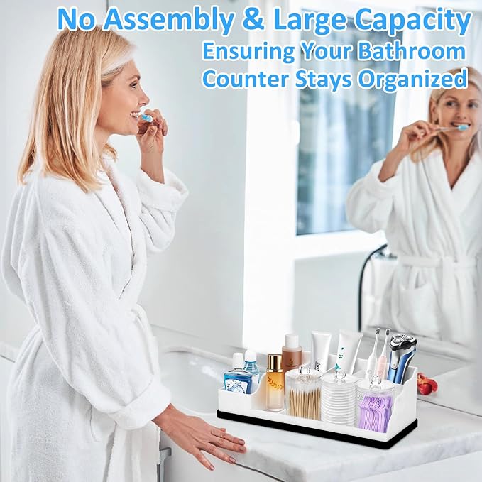 Bathroom Counter Organizer, Toothbrush and Toothpaste Holder - Image 2
