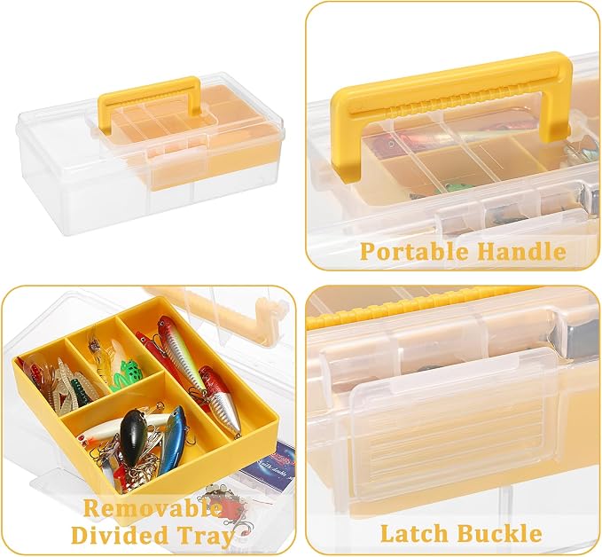 JUXYES Plastic Carry Storage Box - Image 3