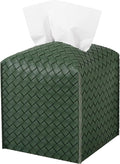 Tissue Box Cover PU Leather Tissue Holder Square Facial Tissue Case Facial by zoocatia