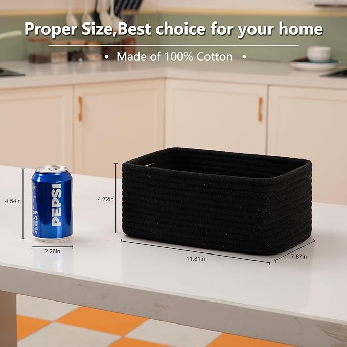 6 Pack Storage Baskets for Shelves, Small Baskets for Shelves, Cute Decorative - Image 3