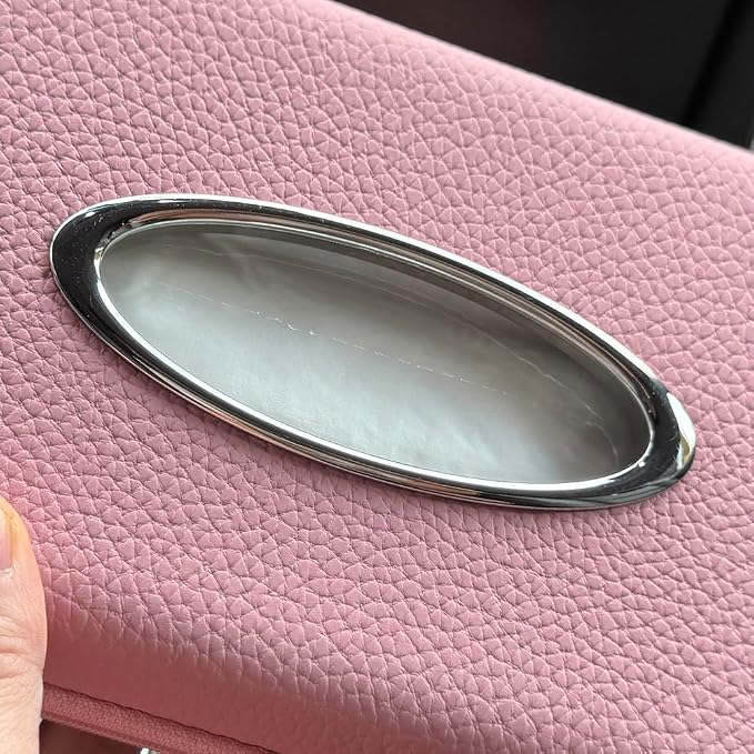 Sun Visor Tissue Holder, Zipper Napkin Holder, PU Leather Backseat Tissue Case - Image 6