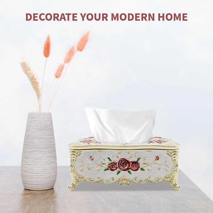 9.45"x5.43"x3.94" Luxurious Rose Tissue Box - Image 5