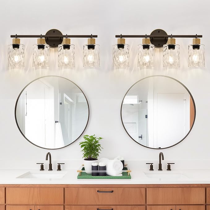 Bathroom Light Fixtures, 4-Light Coastal Vanity Lights - Image 8