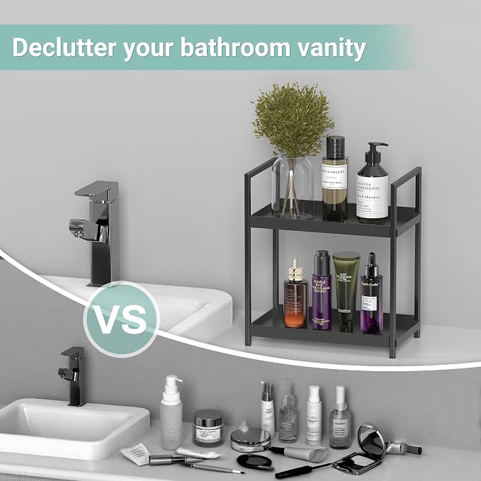 Bathroom Organizer Countertop, 2 Tier Counter Storage Shelf - Image 6