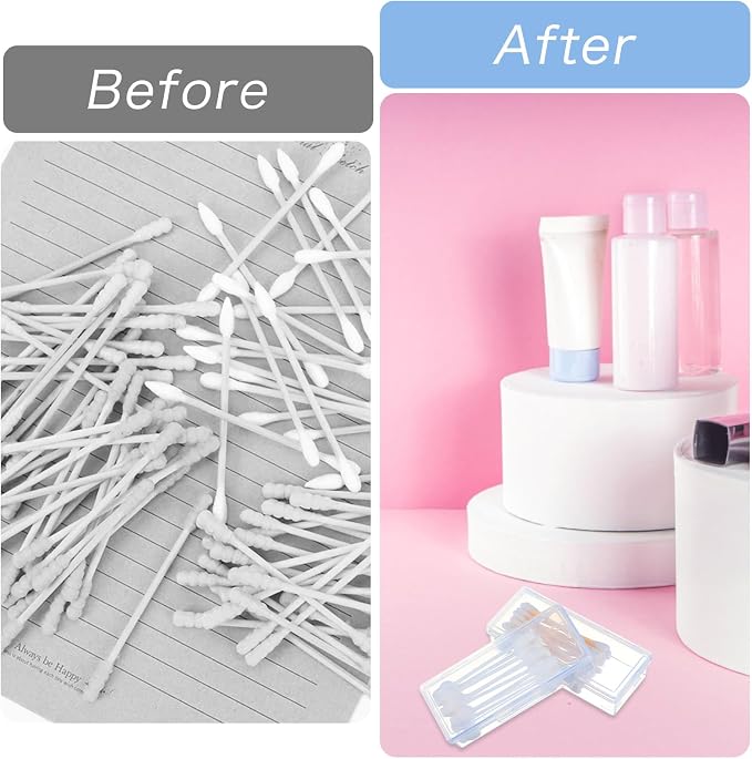 4 Pcs Cotton Swab Holder for Travel Portable Small Dental Floss Picks Case - Image 4