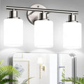 3-Light Bathroom Light Fixtures, Brushed Nickel Vanity Light, Farmhouse Wall by Zarbitta