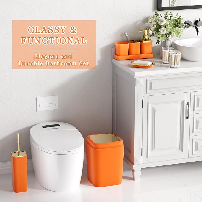 Bathroom Set - Orange Bathroom Sets - Image 3