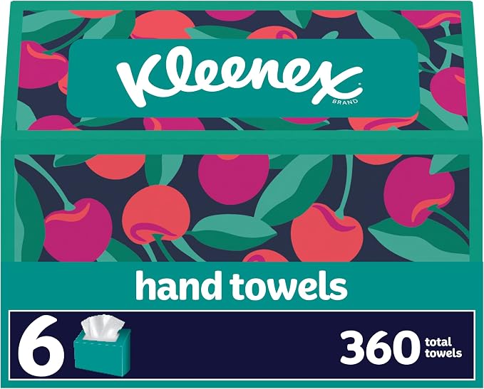 Kleenex Disposable Paper Hand Towels, 6 Boxes, 60 Tissues per Box, Packaging by Kleenex%C2%AE