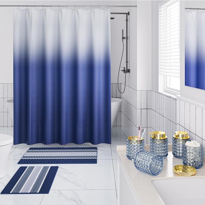 Bathroom Sets with Shower Curtain and Rugs and Accessories, Glass Bathroom - Image 2