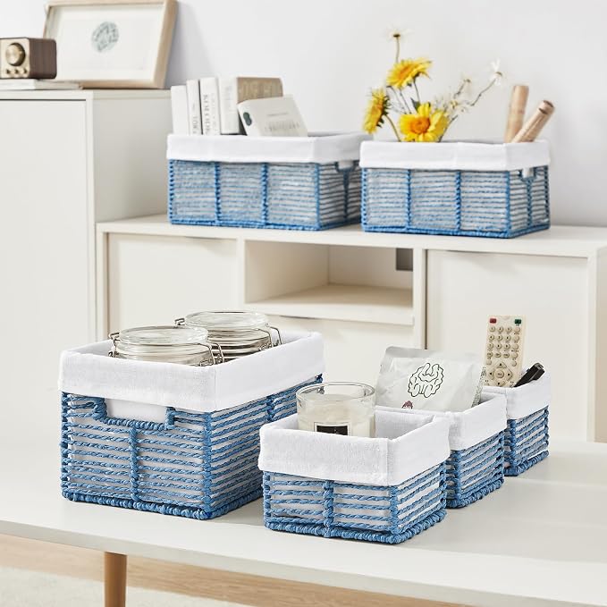 Vagusicc Wicker Storage Basket, 6 Pack Baskets - Image 7