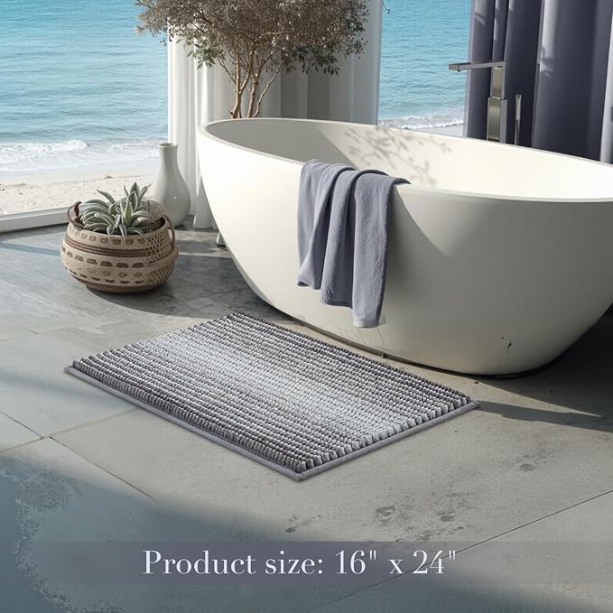 BSICPRO Bathroom Rugs, Bath Mat Non Slip 17 x 24 Inches Water Absorbent - Image 6
