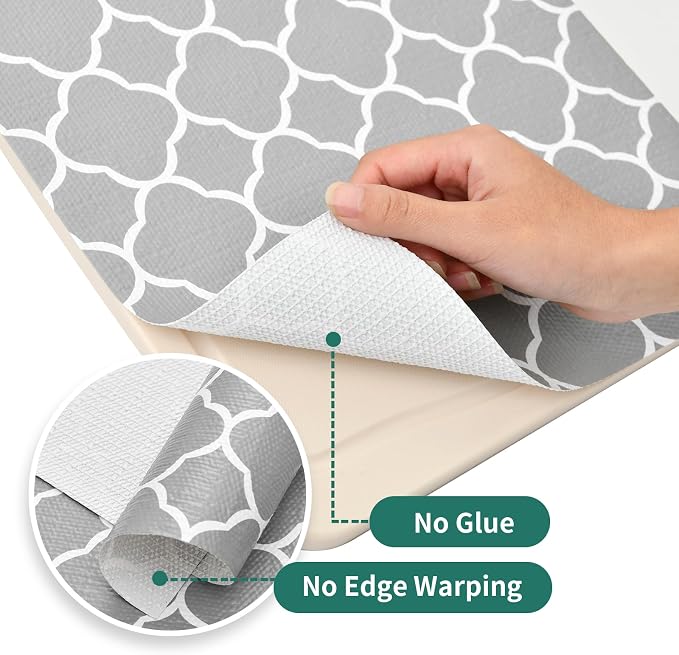 Shelf Liners for Kitchen Cabinets 17in x 30FT Non Adhesive Drawer Liner Gray - Image 9