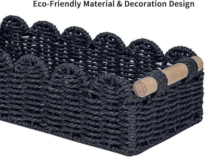 CubesLand Bathroom Basket Organizer, Toilet Tank Paper Storage Baskets 2-Pack - Image 8