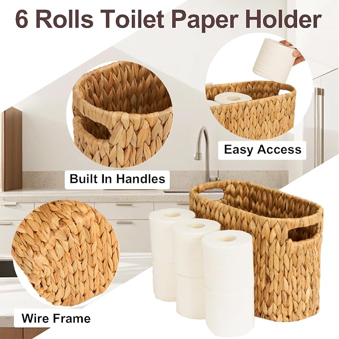 FairyHaus Wicker Toilet Paper Storage Basket - Image 7