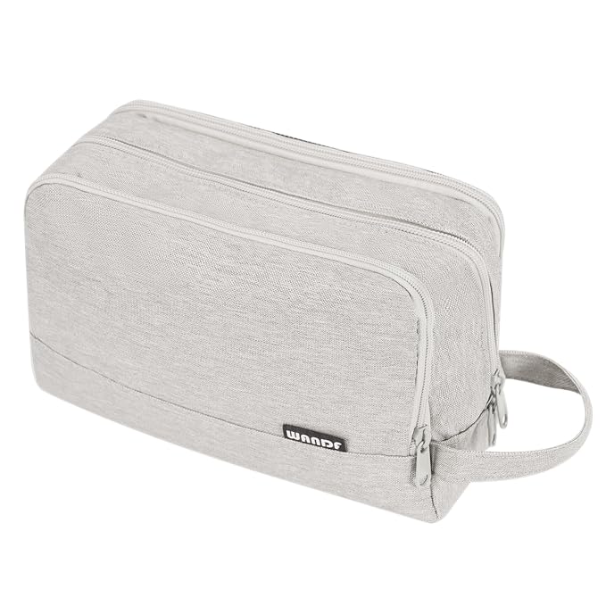 Toiletry Bag for Men Hanging Dopp Kit Water Resistant Shaving Bag Small by WANDF