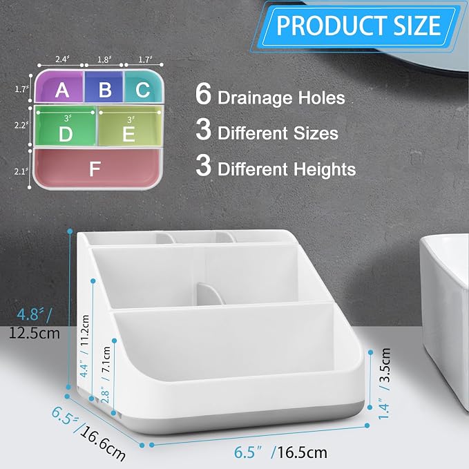 Toothbrush Holder for Bathroom, Detachable for Easy Cleaning Multi-Functional - Image 4