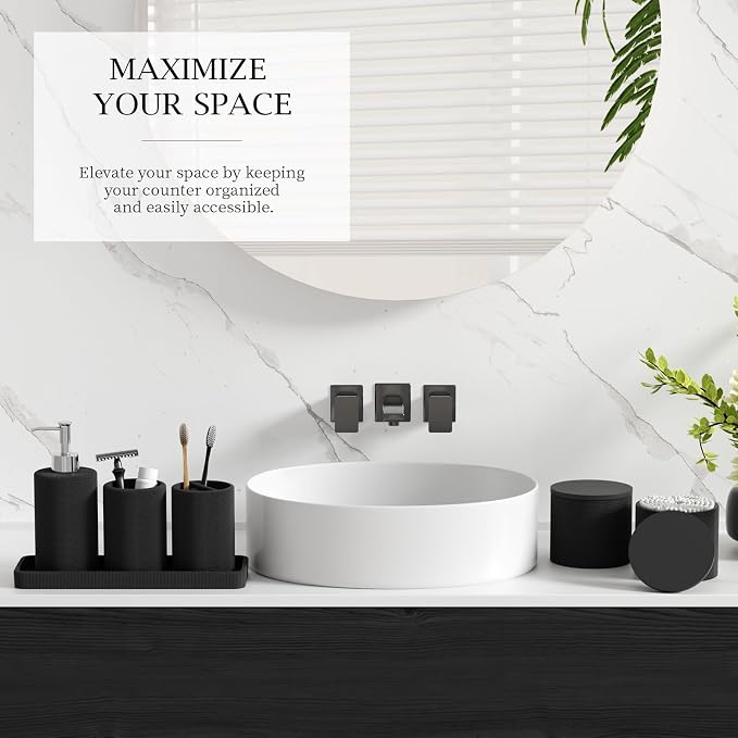 6-Piece Black Bathroom Set - Image 6