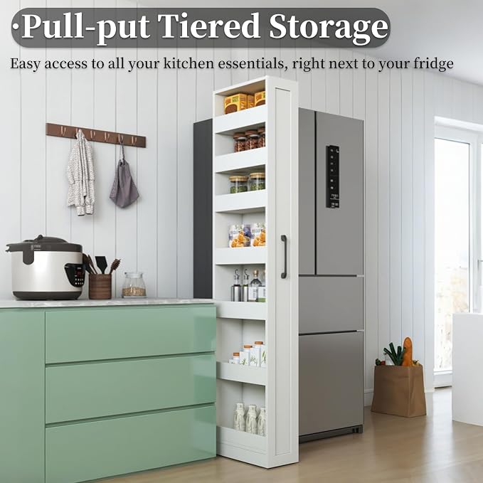 JOYSOURCE Tall Narrow Pull-Out Storage Shelf - Image 3
