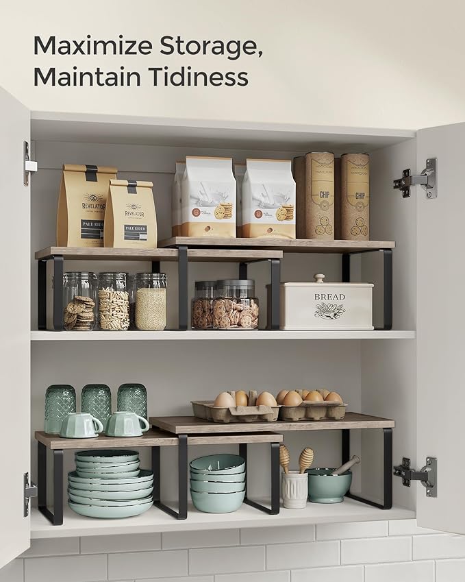 SONGMICS Cabinet Organizer Shelf, Kitchen Storage, Spice Rack, Expandable - Image 5