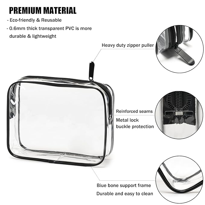 MODENGKONGJIAN TSA Approved Toiletry Bag, Carry on Airport Airline Compliant Bag - Image 2
